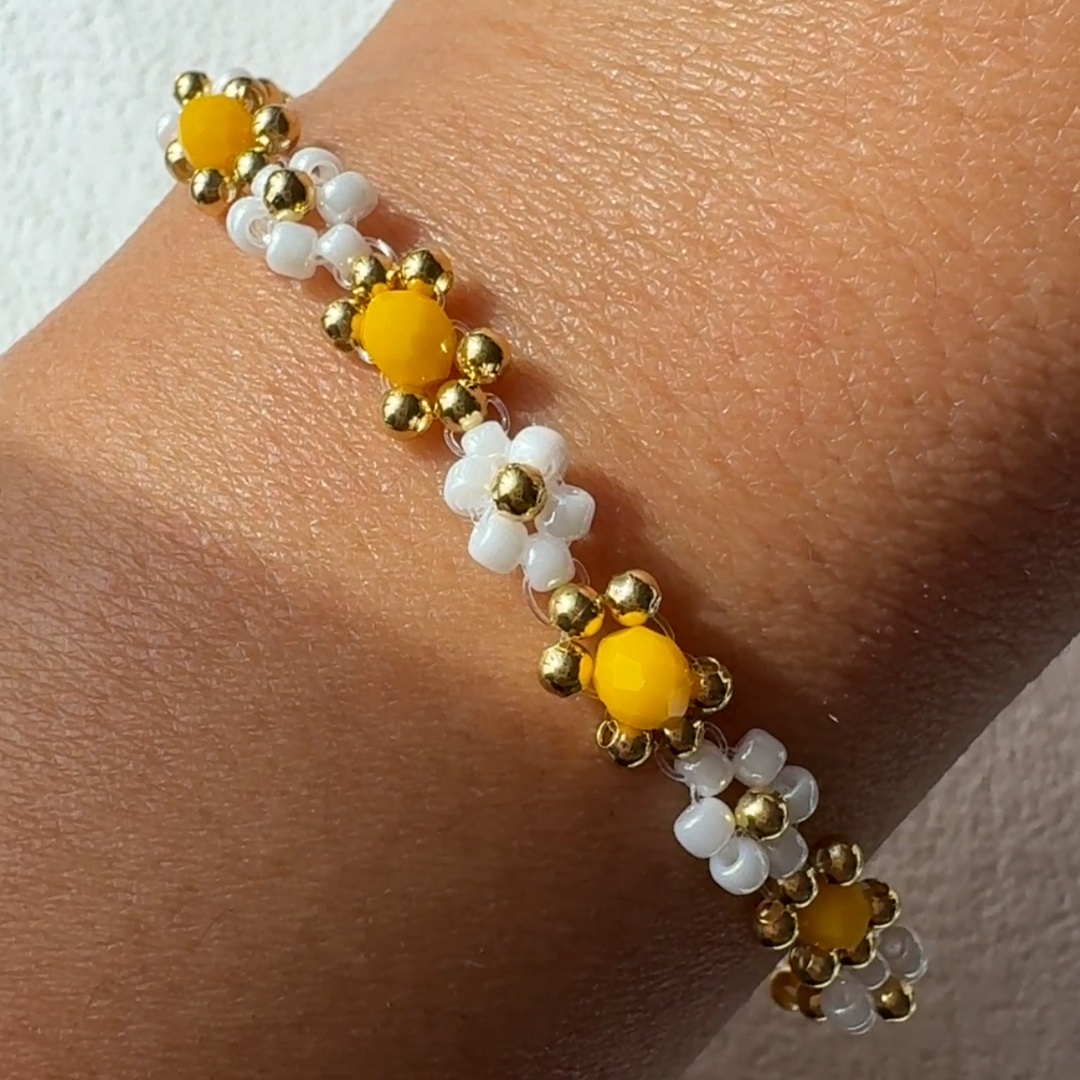 Daisy Bracelet Deep Yellow