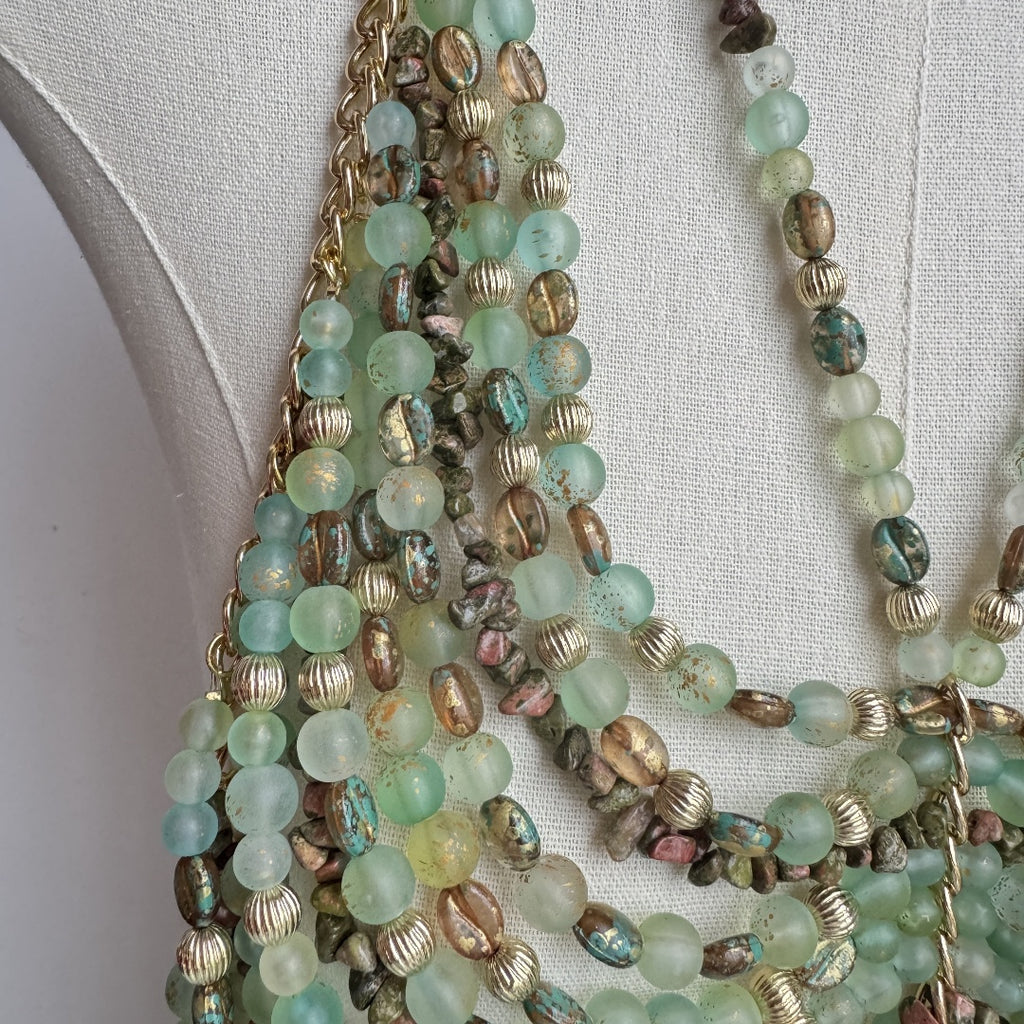 Beaded Body Chain Pink