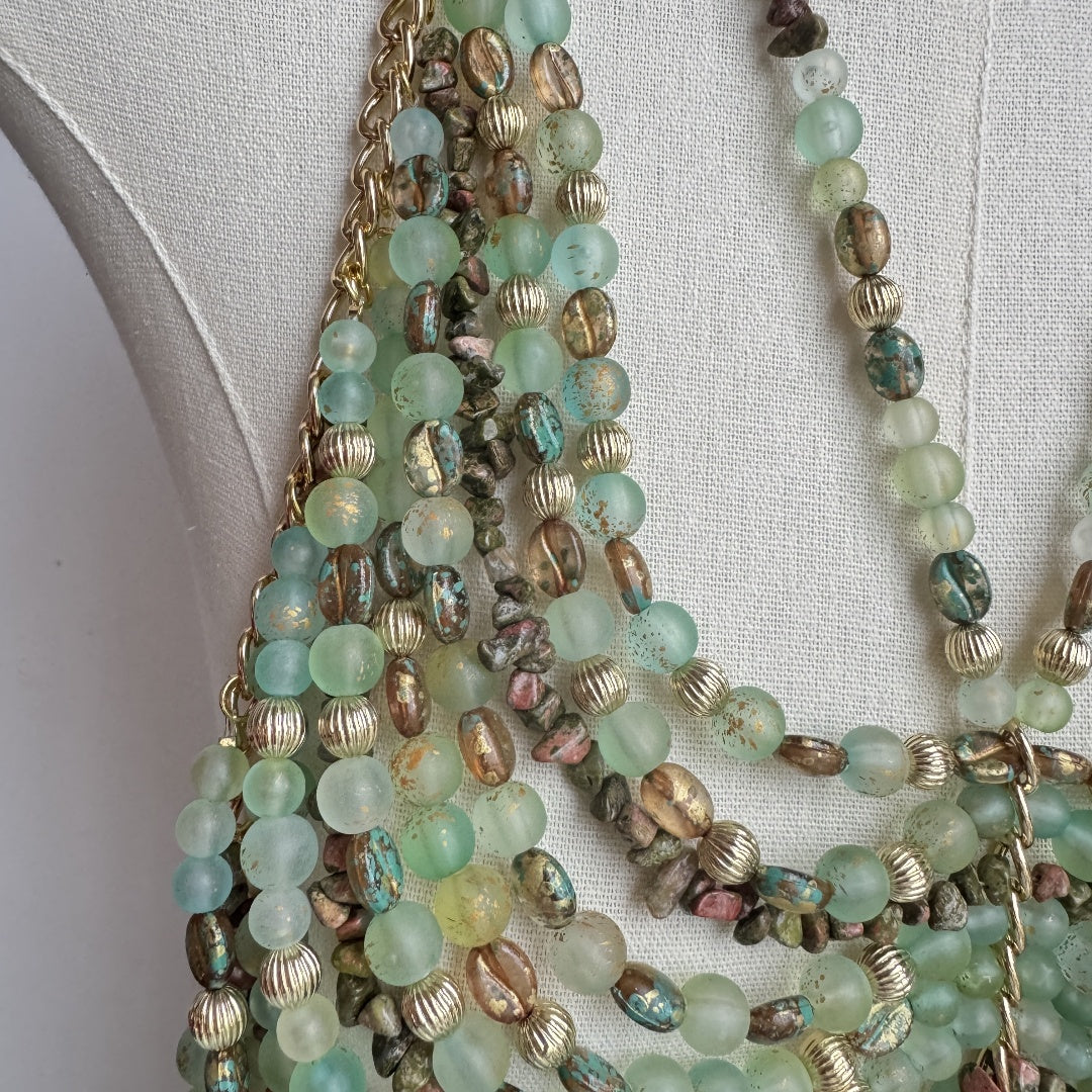 Beaded Body Chain Pink