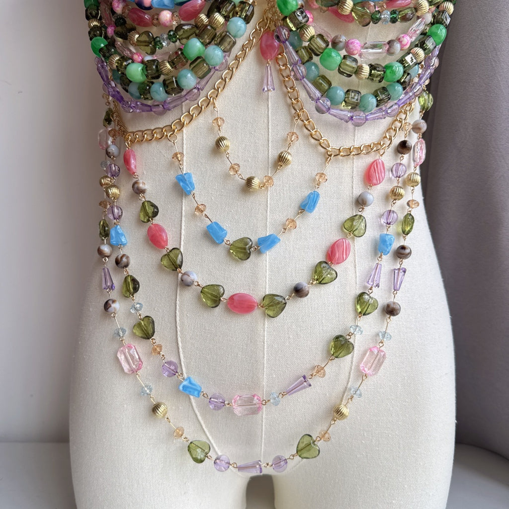 Beaded Body Chain Multi