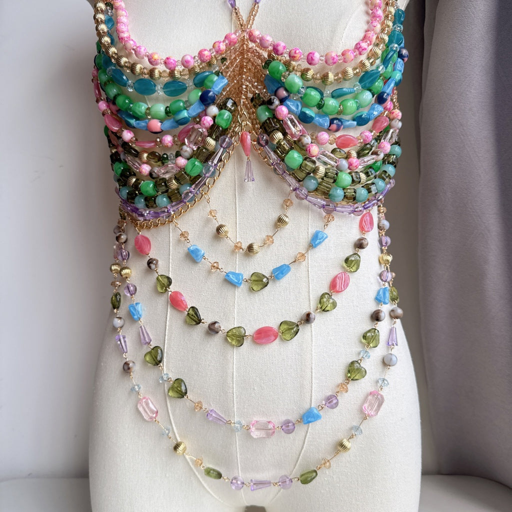 Beaded Body Chain Multi
