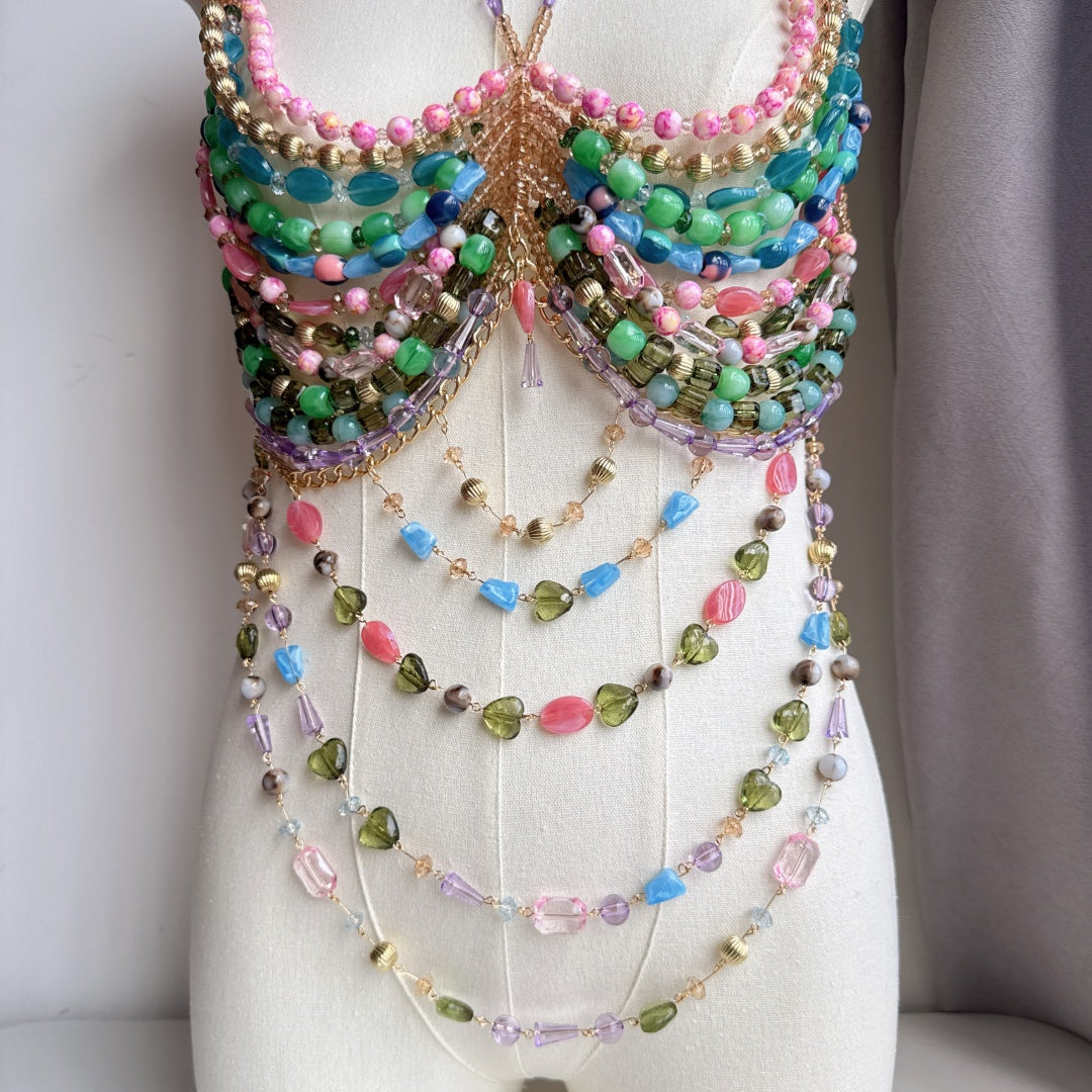 Beaded Body Chain Multi