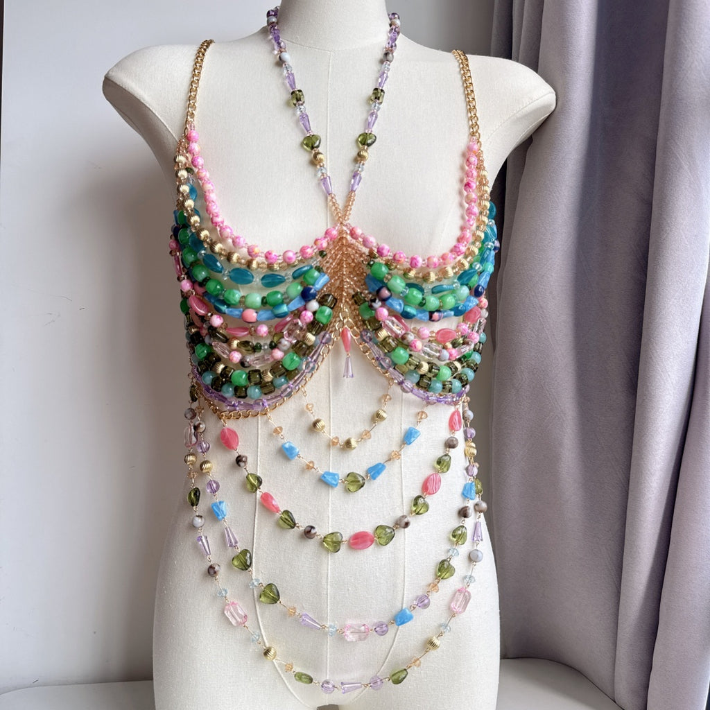 Beaded Body Chain Multi