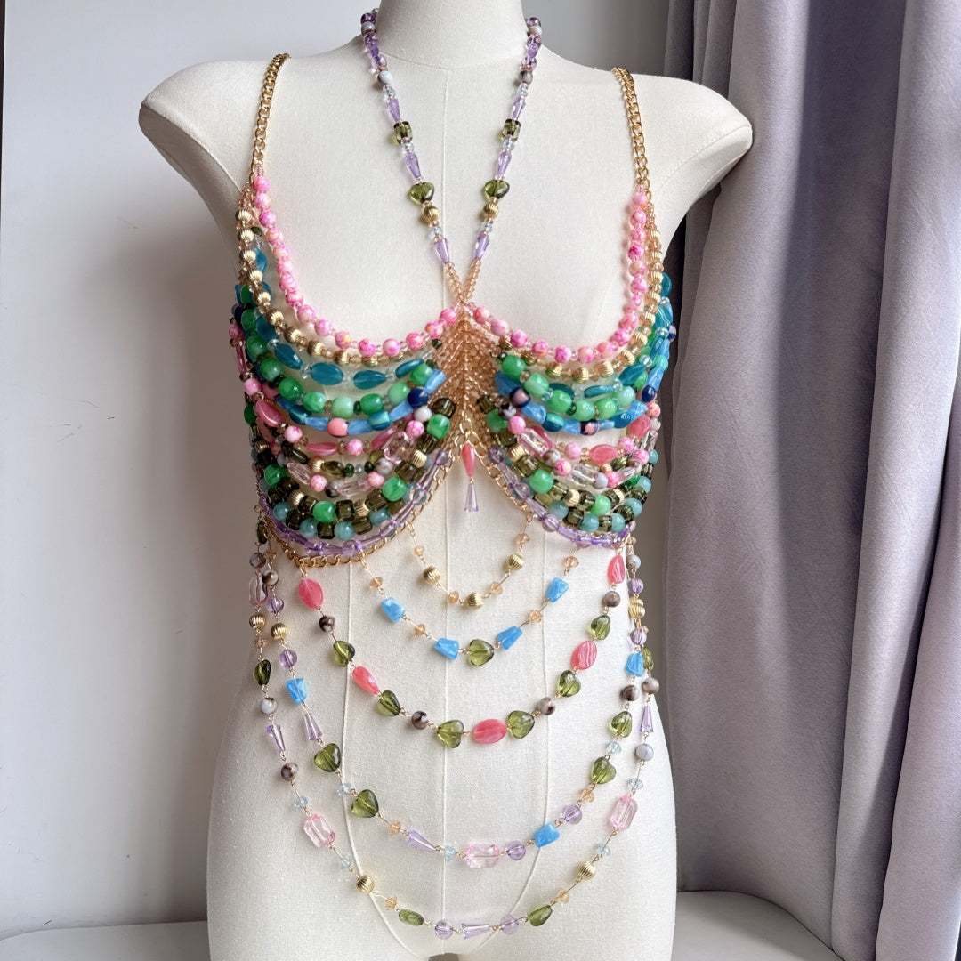 Beaded Body Chain Multi