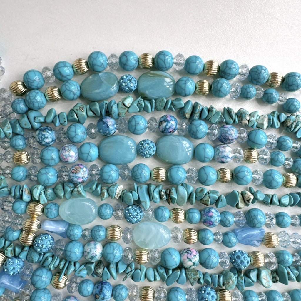 Beaded Body Chain Blue