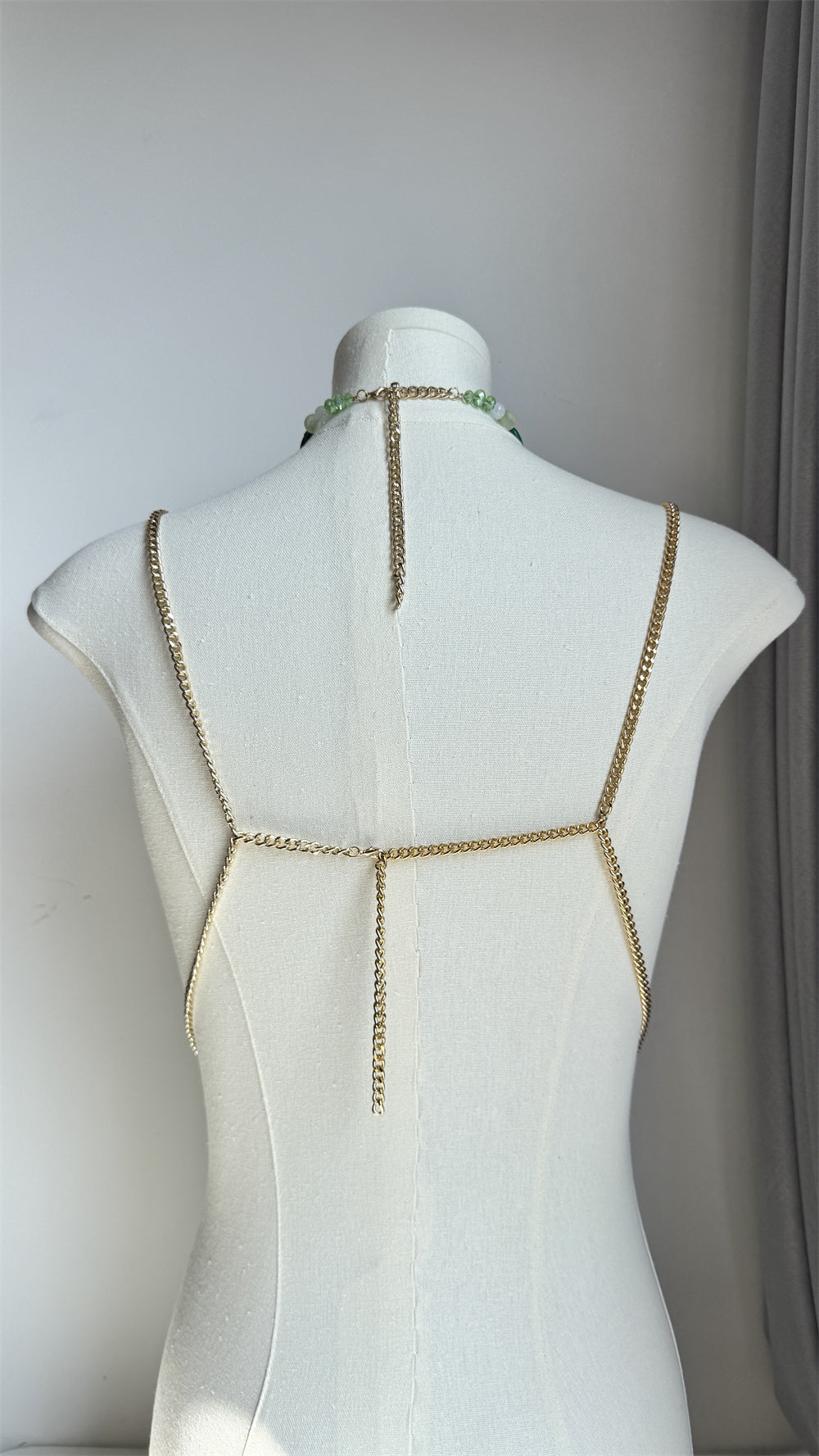 Beaded Body Chain With Gemstone