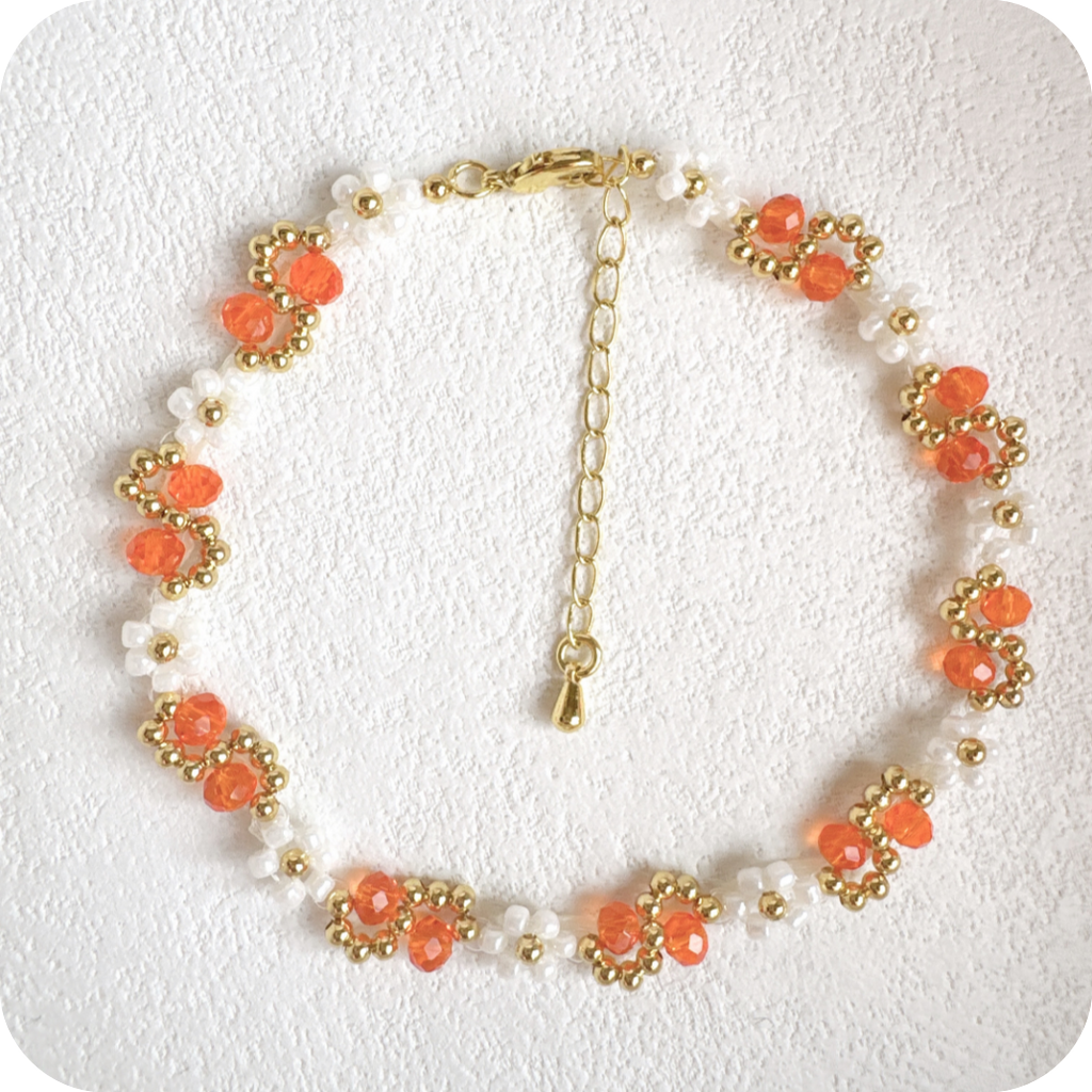 Floral Bracelet Orange