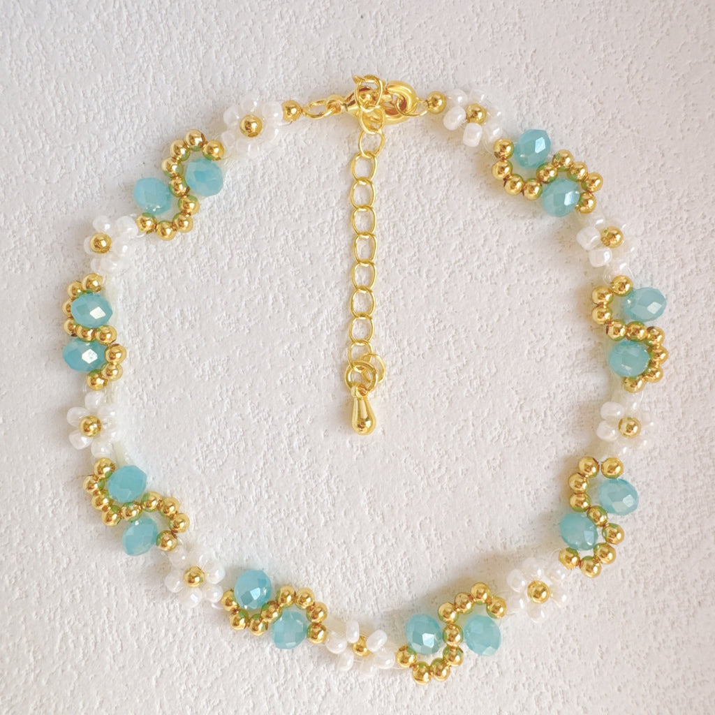 Floral Bracelet Lake Blue
