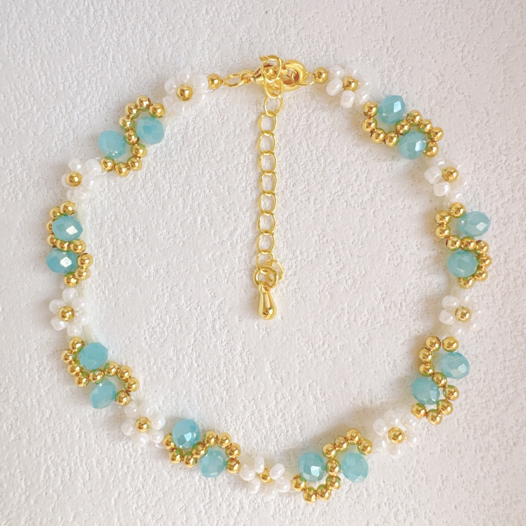 Floral Bracelet Lake Blue