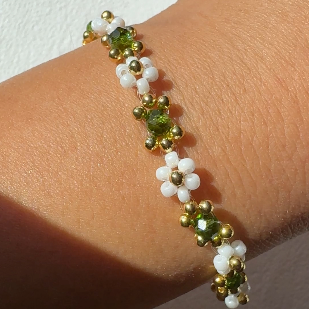 Daisy Bracelet Green