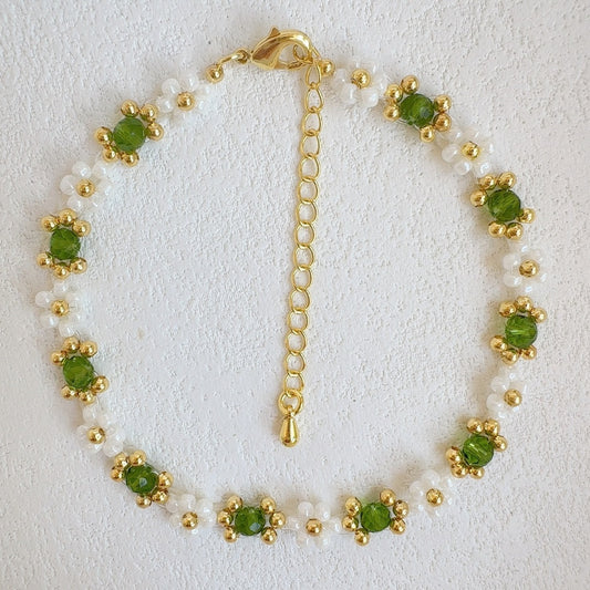 Daisy Bracelet Green