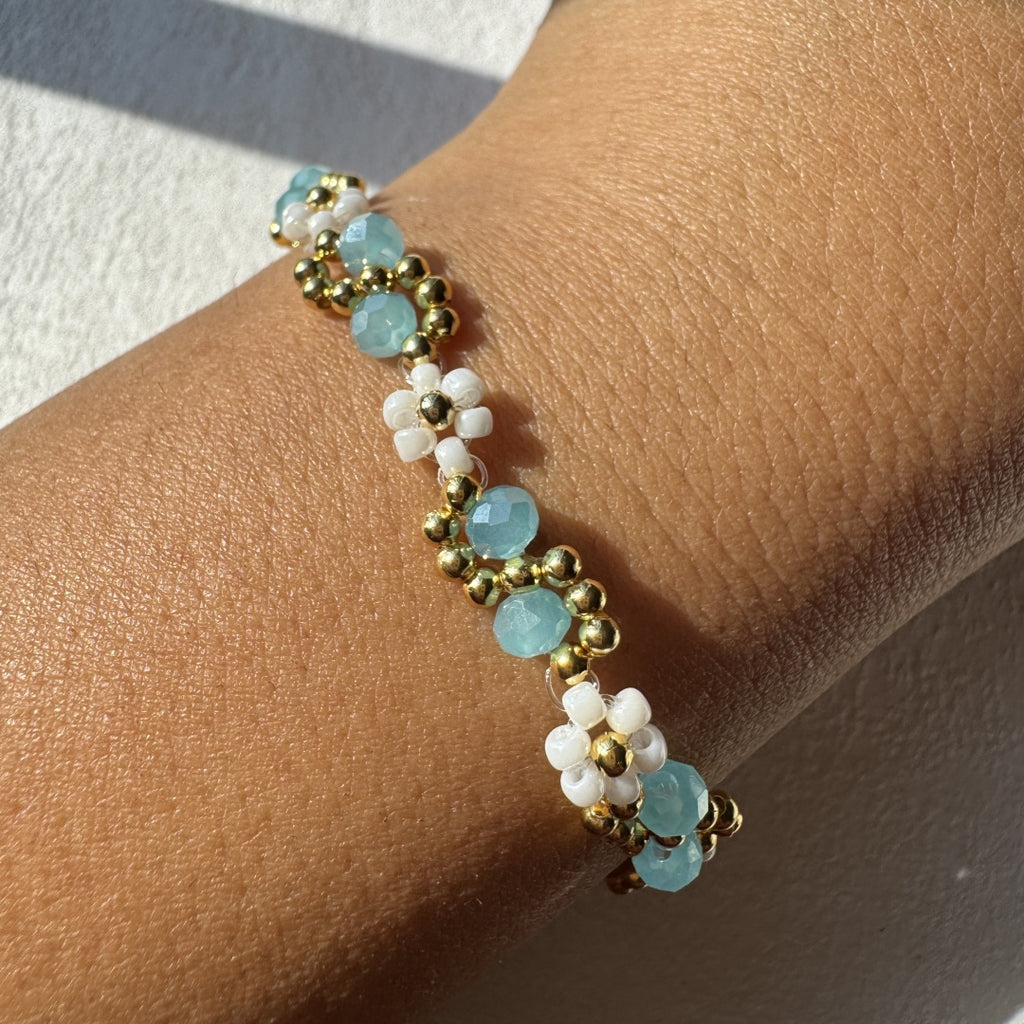 Floral Bracelet Lake Blue