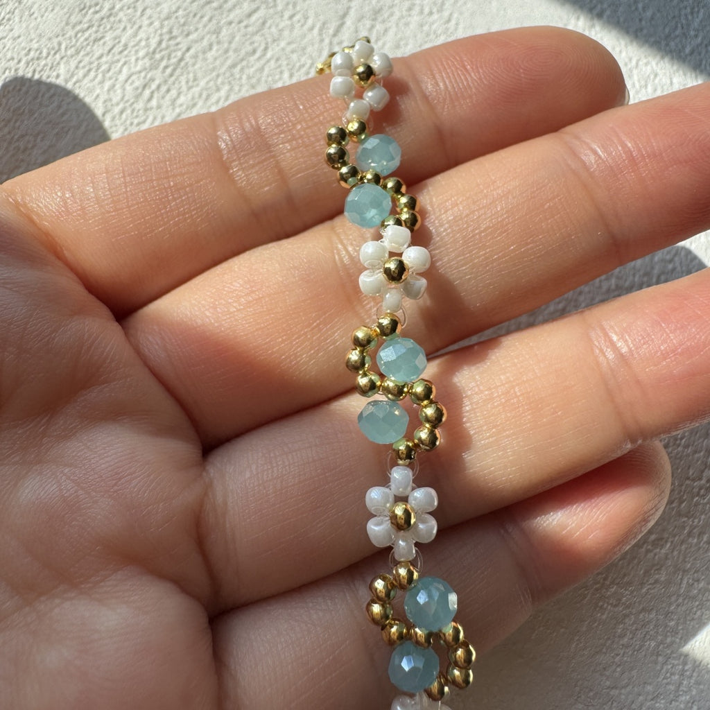 Floral Bracelet Lake Blue