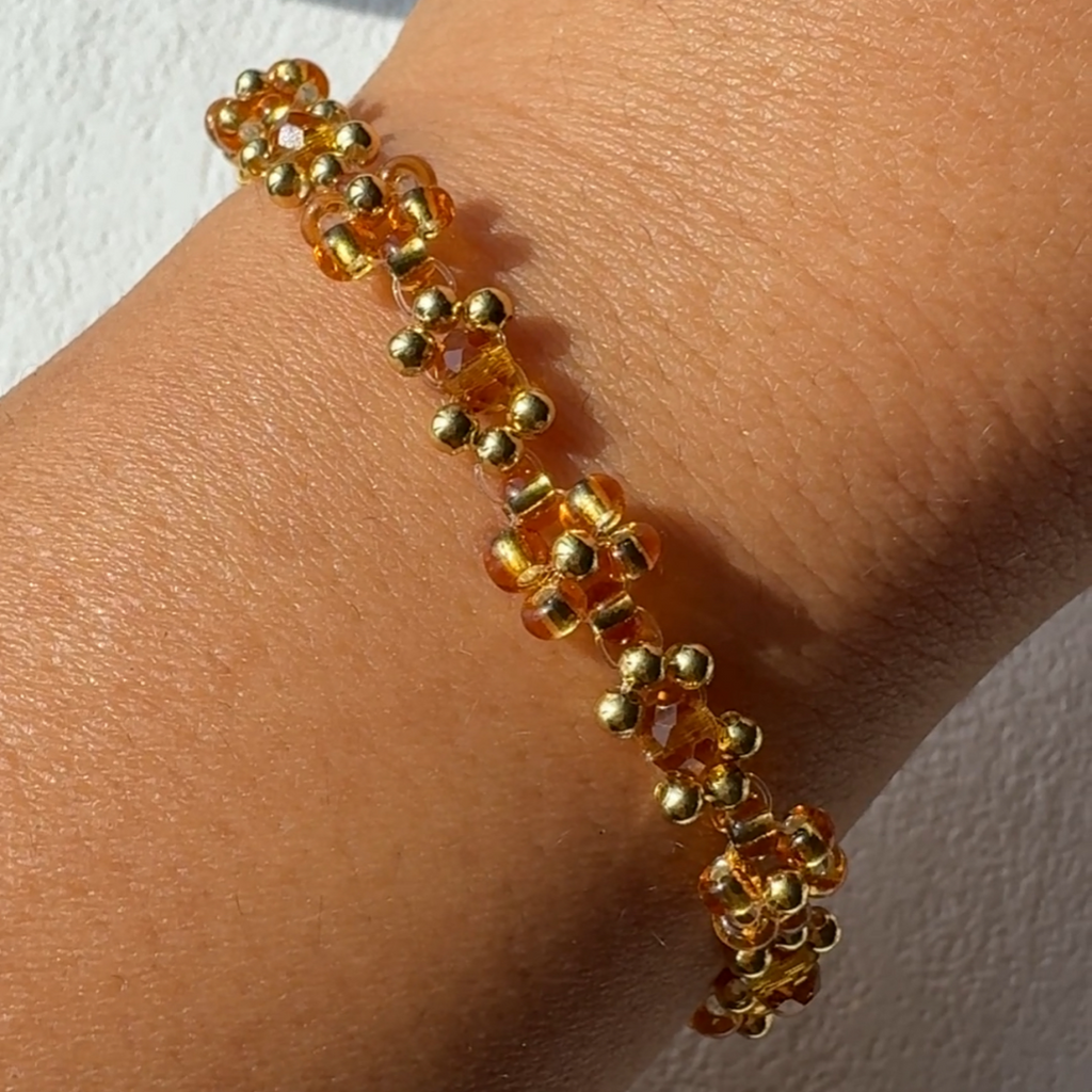 Beaded Bracelet Amber